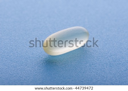 object on blue - Medical Tablets close up