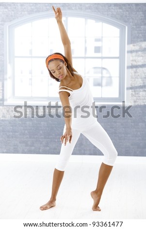 Ballerina exercising classical ballet dance.?