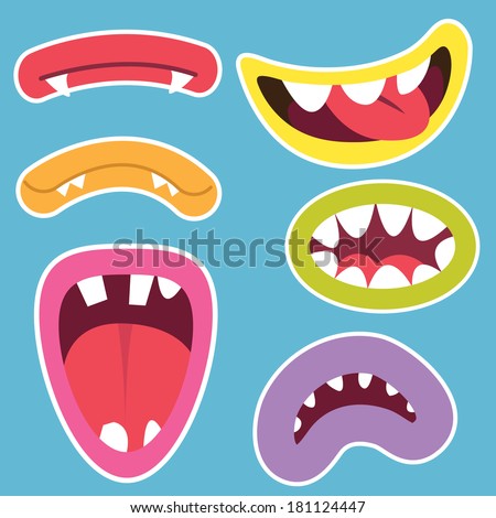 Cute Monsters Mouths Set Cute Monsters Mouths Set