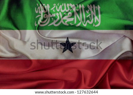 Somaliland grunge waving flag