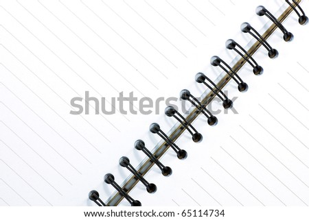 Spiral of notebook