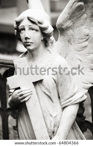 Angel Holding Cross Stock Photo 64804366 : Shutterstock