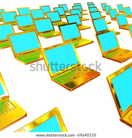 group of laptops