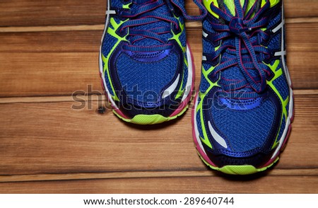 neon running shoes