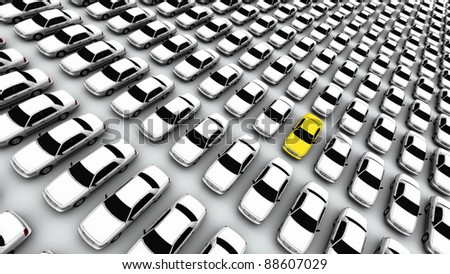 Hundreds of generic cars. The mystery \