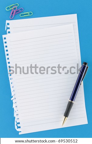 Overview Stationery Notepaper on Blue