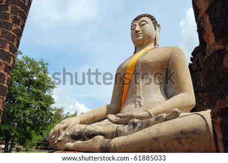 Big statue image of buddha meditation, Thailand