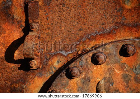 Rusty-colored steel details