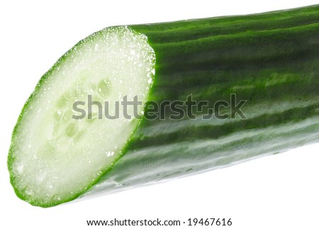 Fresh cut cucumber