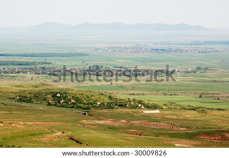 View from Bulgaria, the land near the town of Sliven