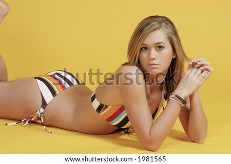 asain teen swimsuit models. ebony teen lingerie stock photo : Model Release