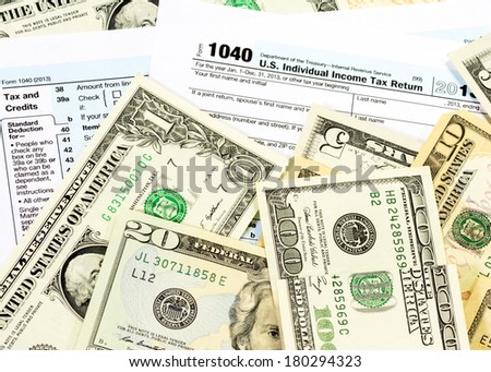 Money and federal tax forms