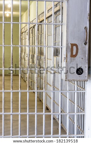 Jail cells in a Prison in Block D