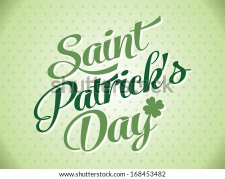 Typographic Saint Patrick Day Card Typographic Saint Patrick Day Card