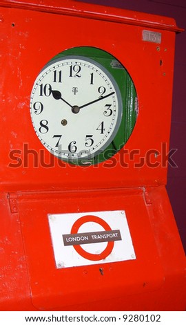 Old london transport clock.