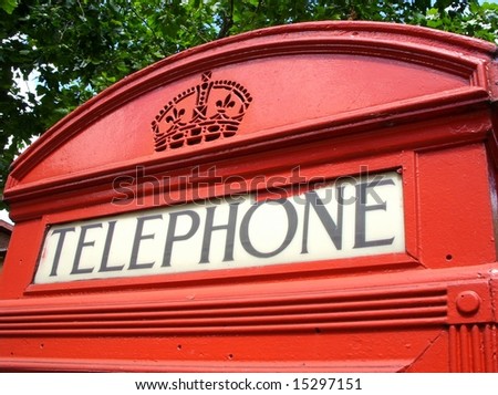 Red london phone box.
