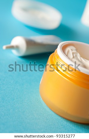 cosmetic cream for care close up