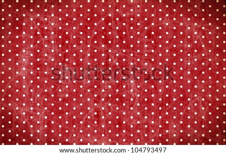 Christmas Background - White Dot Pattern on Red