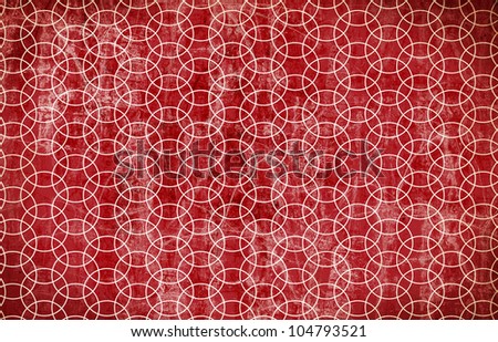 Christmas Background - Outlined Red Circle Pattern