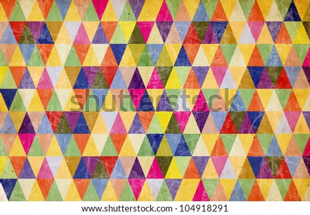 Geometric Rainbow Triangle Background