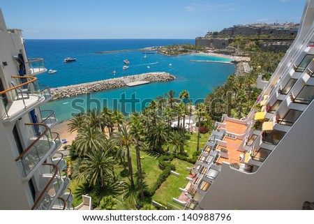 Seaview Real State located in a bay in the south of Gran Canaria, Canary Islands, Spain