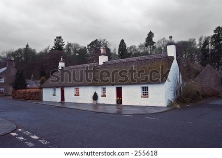 Thatched cottages, Glamis, Forfar, Scotland