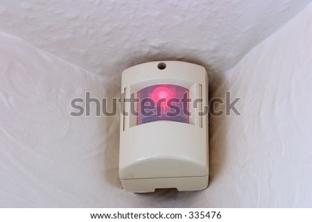 A PIR motion sensor, part of a home burglar alarm system.