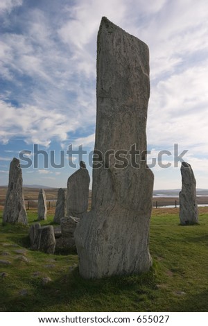 The neolithic standing stones formation at Callinish, Isle of Lewis, Scotland