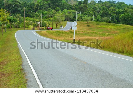 Forest road at Khaoyai National Park (The World Heritage of nature) Thailand