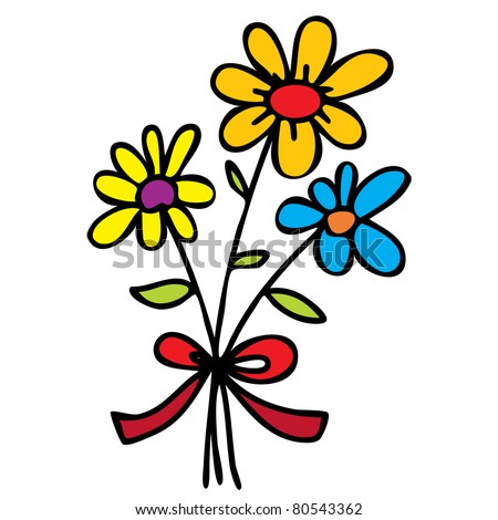 Cartoon Flowers Stock Vector Illustration 80543362 : Shutterstock