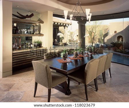 Dinning Room Home Interior. Architecture Stock Images, Photos of Living room, Dining Room, Bathroom, Kitchen, Bed room, Office, Interior photography.