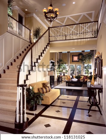 Beautiful Entry Staircase This Luxury Stairway Entry Architecture Stock Images, Photos Of Staircase, Living Room, Dining Room, Bathroom, Kitchen, Bed Room, Office, Interior Photography.