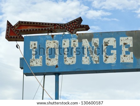 Lounge Bar Neon Sign Old Signs