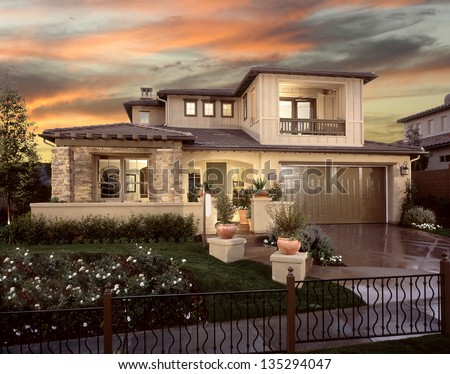 New Home House Exterior Architecture Stock Images, Architectural Photos By Frank Short. Photo Images Of Interiors And Exteriors Of Architecture.
