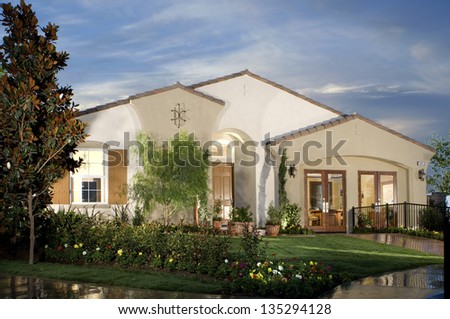 New Home House Exterior Architecture Stock Images,  Architectural Photos by Frank Short. Photo images of Interiors and Exteriors of architecture.