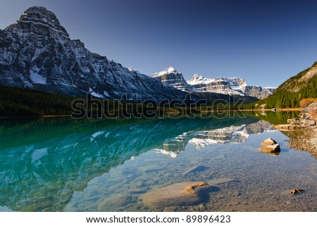 Scenic Waterfowl Lake in Banff National Park Alberta Canada
