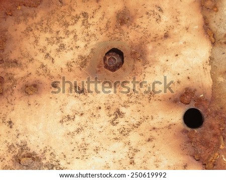 Bullet Holes-Rusted Metal Background