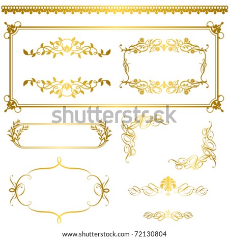 Gold Frame Stock Vector Illustration 72130804 : Shutterstock