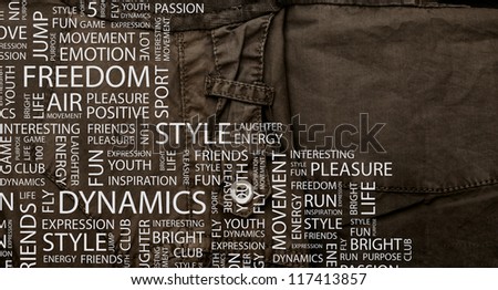 Stylish youth background with words