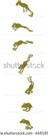 Funny Jumping Frog Stock Vector Illustration 66858955 : Shutterstock