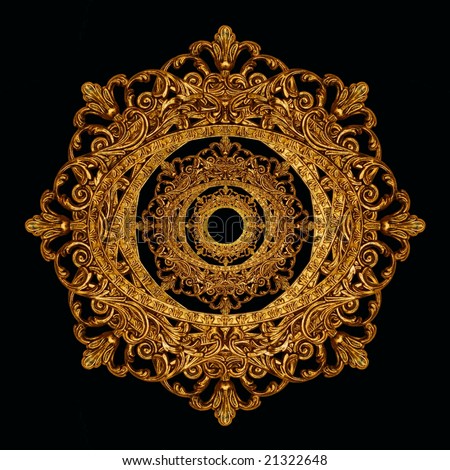 ornate frame as decorative star, medallion or other design element