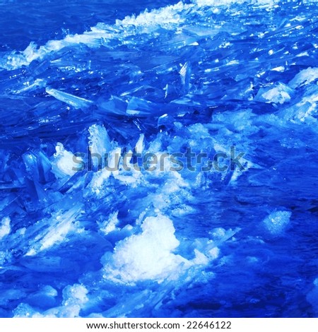 floating ice shards background