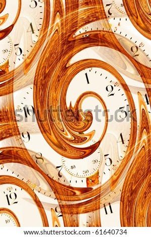 Antique watch face time abstract