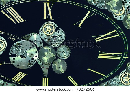 vintage watch parts abstract background