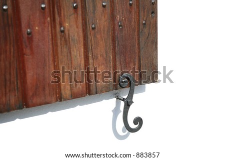Old window shutter lock