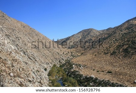 Deep Creek cuts a path through the mountains of the California desert