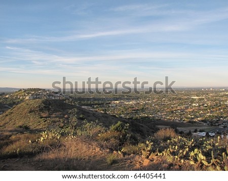 View of Orange County, CA from the El Modena Open Space