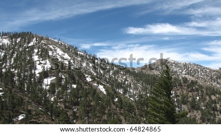 View of the Ontario and Cucamonga Ridge in the Angeles National Forest