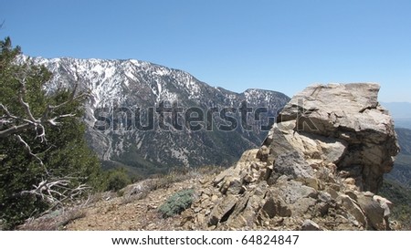 View from the trail to Lookout Mountain in the Angeles National Forest