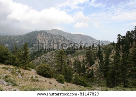 View from the Pacific Crest Trail, Angeles National Forest, California